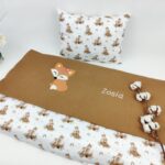 pościel z lisem, pościel z liskiem, pościel z imieniem, pościel przedszkolaka, personalizowana pościel