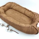 cynamonowy kokon dla noworodka, brązowy kokon dla chłopca, brązowy kokon niemowlęcy, prezent dla noworodka